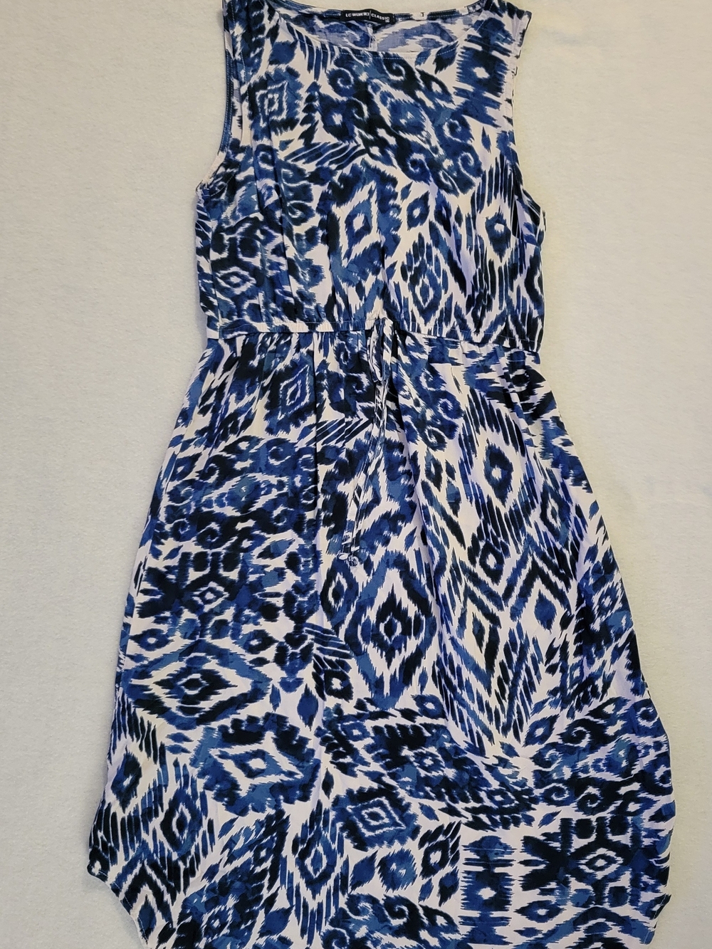 Blue & White Printed Sleeveless 2 Summer Dresses